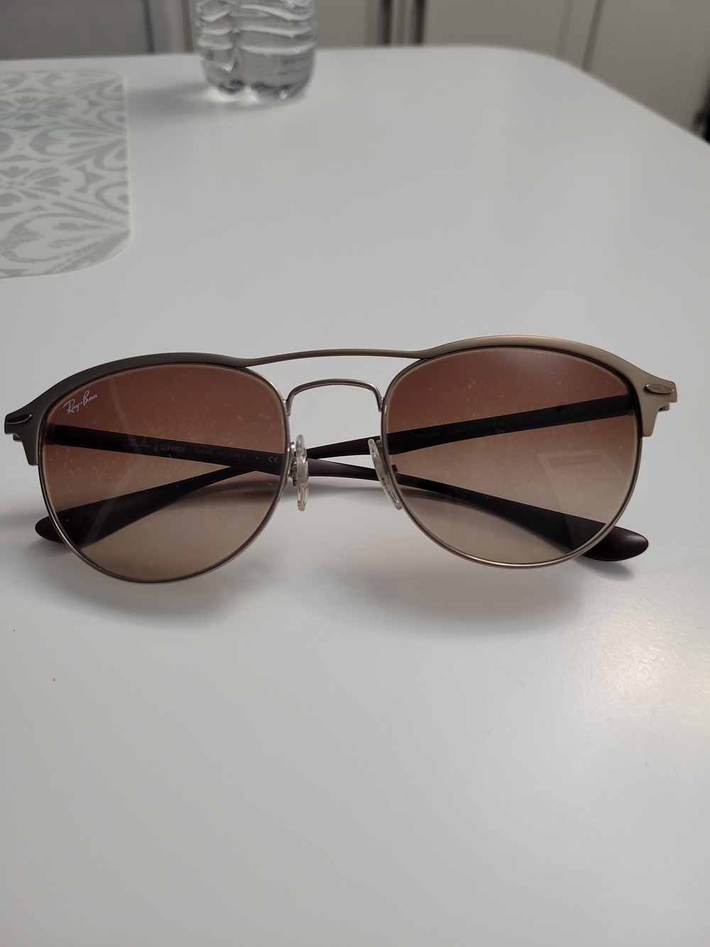 Ray-Ban Round Metal Sunglasses in Brown Gradient